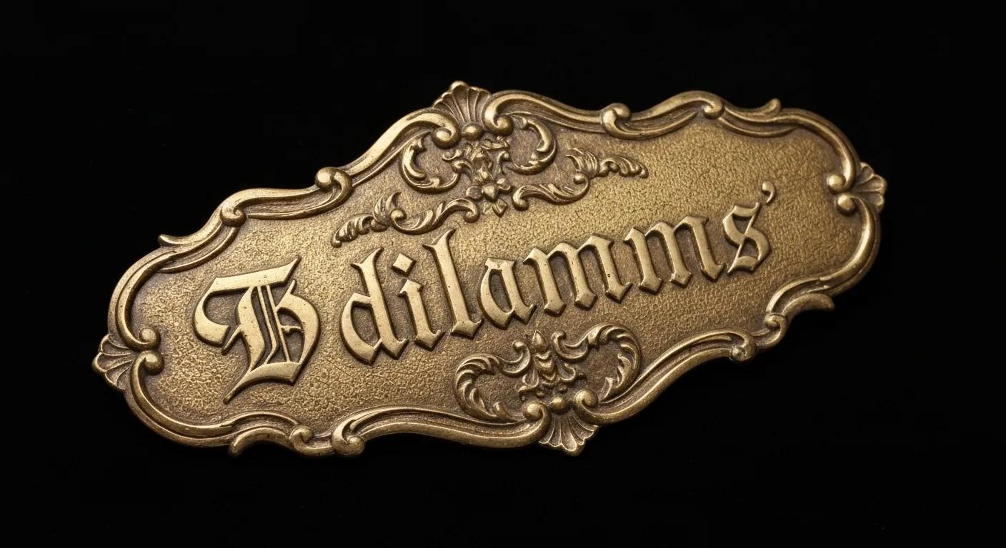 Close-up of engraved nameplates made from phenolic and traditional plastics, highlighting the clarity and durability of the engravings