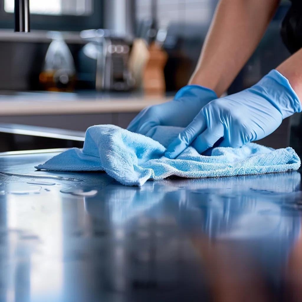 Proper cleaning techniques for phenolic plastic surfaces in a laboratory environment